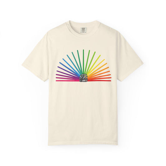 Star Wars Rainbow Lightsaber Unisex Garment-Dyed T-shirt