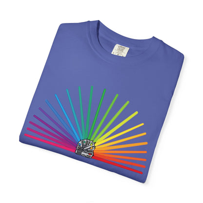 Star Wars Rainbow Lightsaber Unisex Garment-Dyed T-shirt