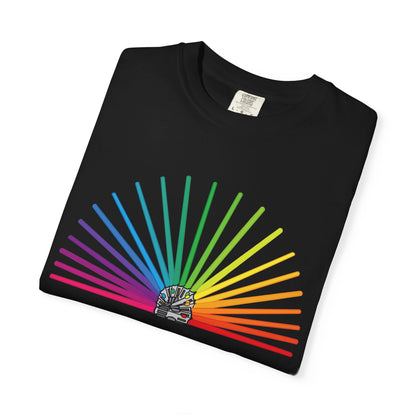 Star Wars Rainbow Lightsaber Unisex Garment-Dyed T-shirt