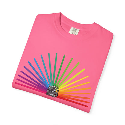 Star Wars Rainbow Lightsaber Unisex Garment-Dyed T-shirt