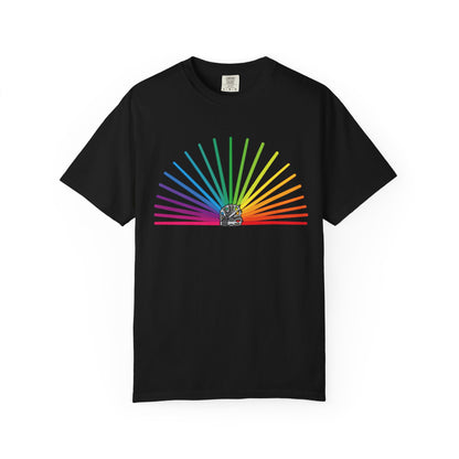 Star Wars Rainbow Lightsaber Unisex Garment-Dyed T-shirt